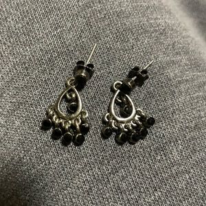 Black Dangle Studs